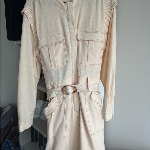 Jonathan Simkhai Daniella Textured Utilitarian Dress size 14 NWT - Picture 5 of 9